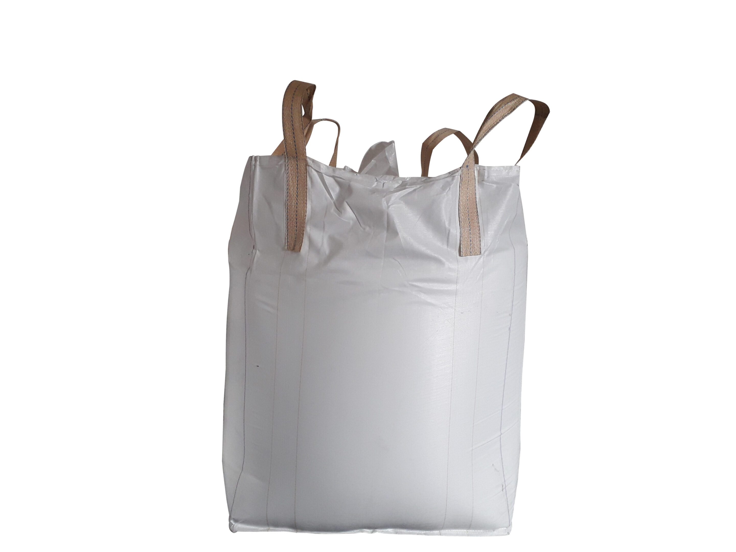A large white bag with handles on top of it.